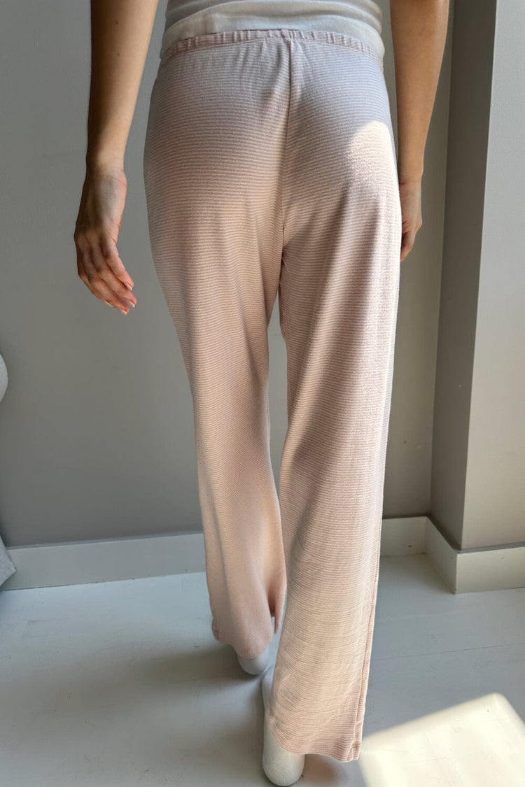 Keira Striped Sweatpants | Pink and White / S