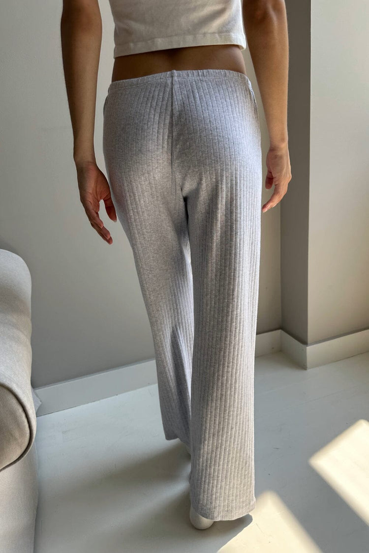 Keira Eyelet Sweatpants | Light Grey / S