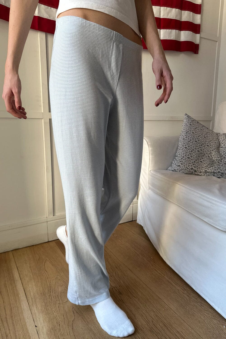 Keira Striped Sweatpants | Light Blue With White Stripes / S