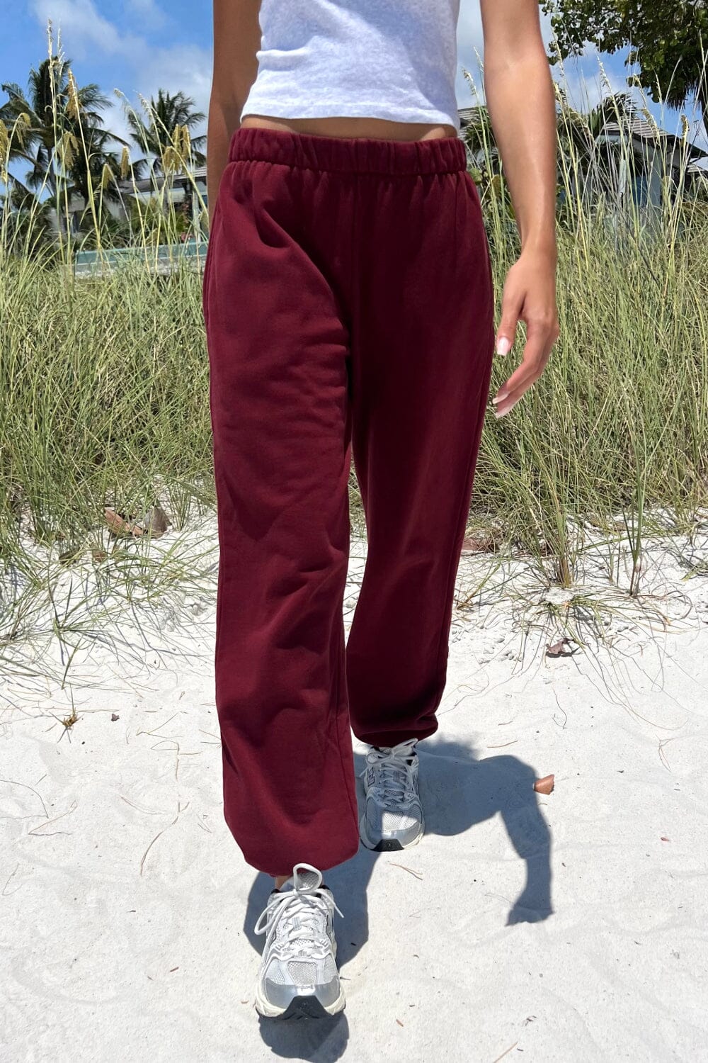 Brandy melville red sweatpants on sale