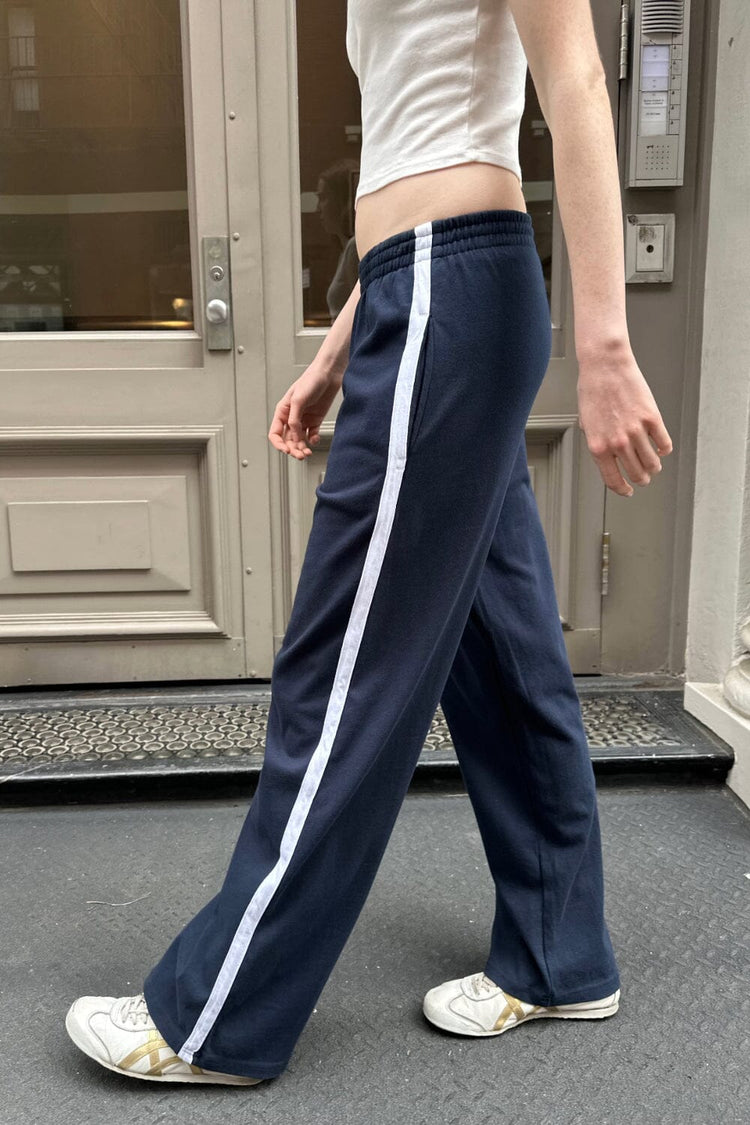 Anastasia Side Stripe Sweatpants | Navy / S/M