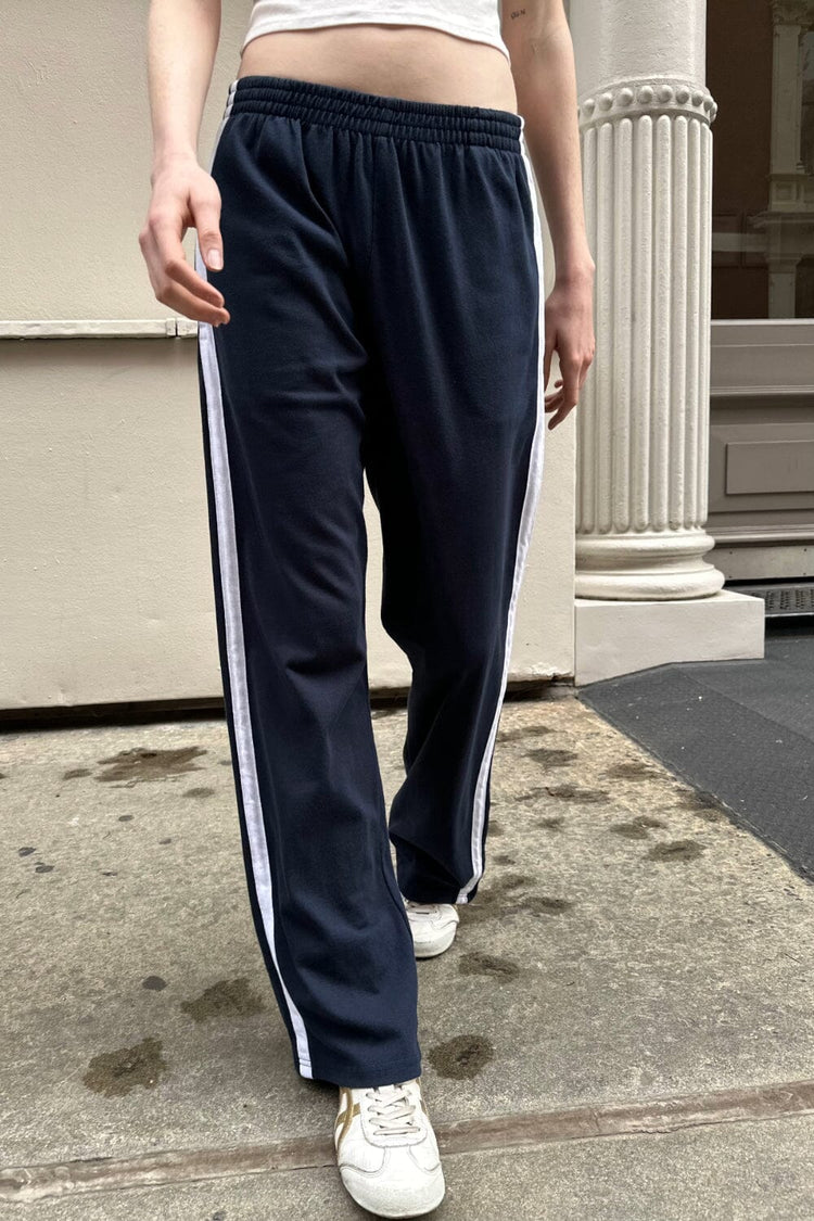 Anastasia Side Stripe Sweatpants | Navy / S/M