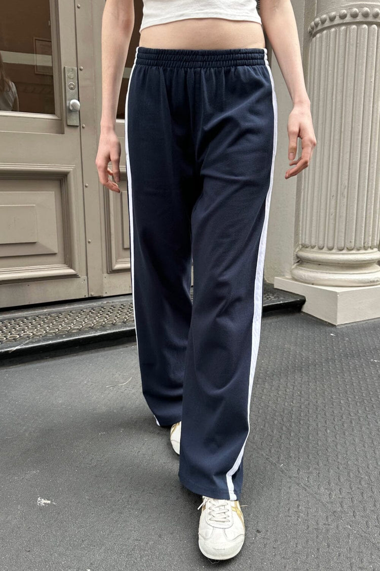 Anastasia Side Stripe Sweatpants | Navy / S/M