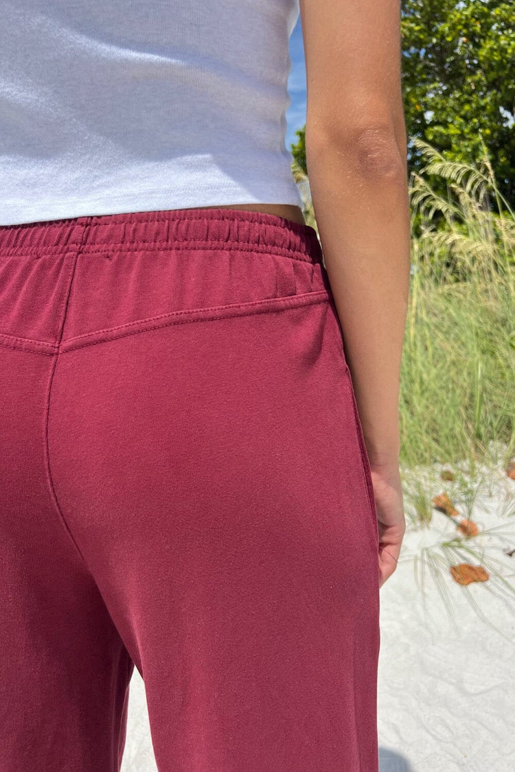 Anastasia Tie Sweatpants | Burgundy / S/M