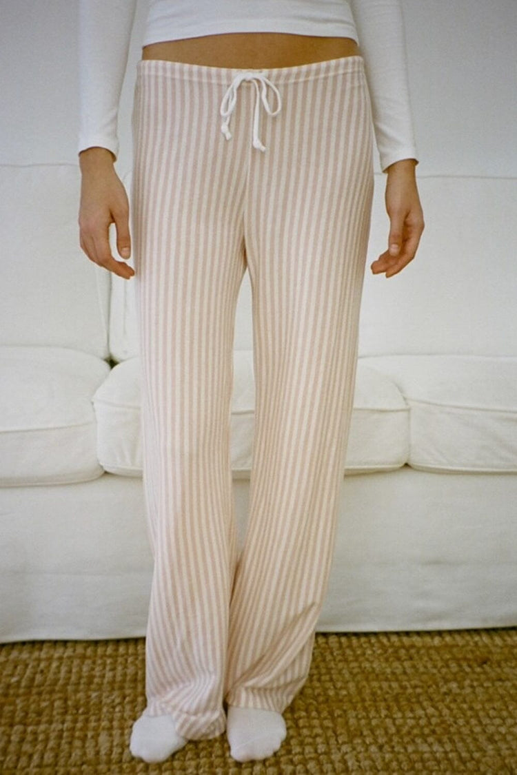 Anastasia Stripes Pants | Pink and White Stripes / S