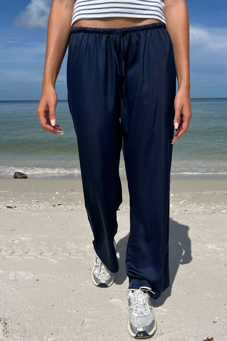 Anastasia Silky Pants | Navy Blue / S