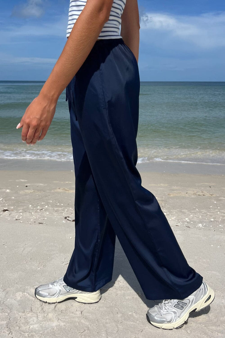 Anastasia Silky Pants | Navy Blue / S