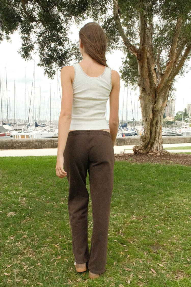Anastasia Tie Sweatpants | Mocha / XS/S