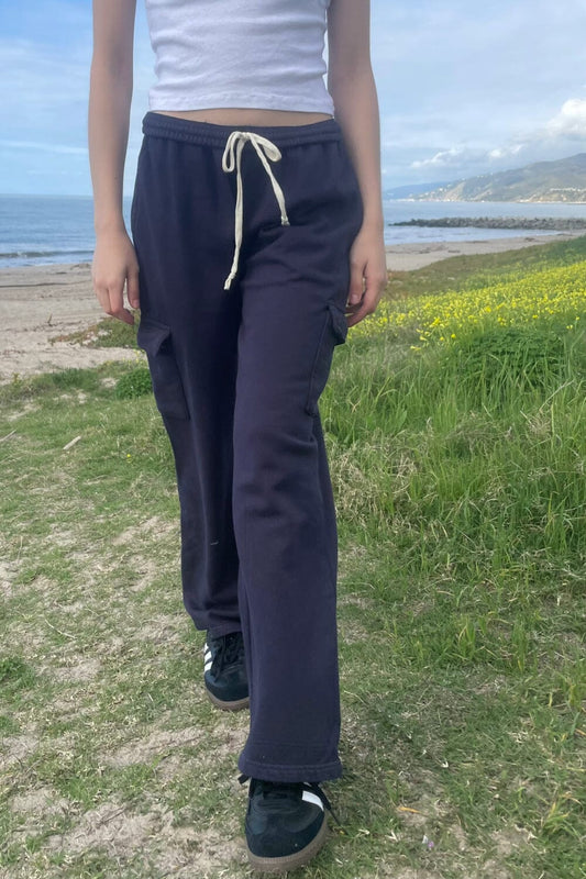 Anastasia Soft Pocket Sweatpants | Navy Blue / S