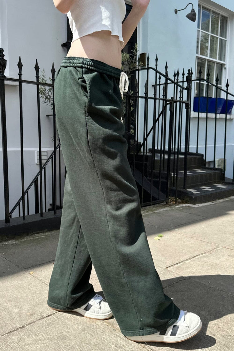 Anastasia Tie Sweatpants | Dark Green / XS/S