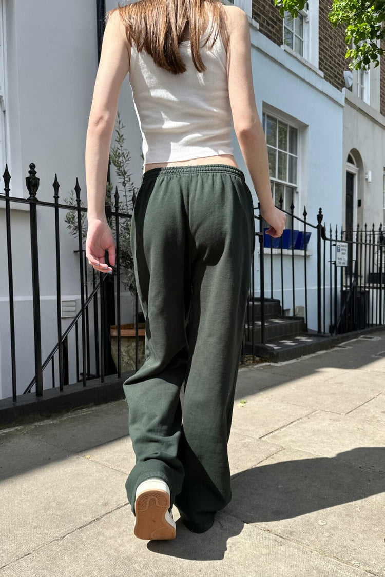 Anastasia Tie Sweatpants | Dark Green / XS/S