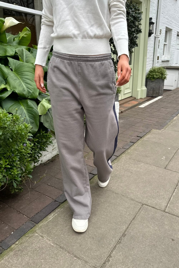 Anastasia Side Stripe Sweatpants | Dark Grey / S/M