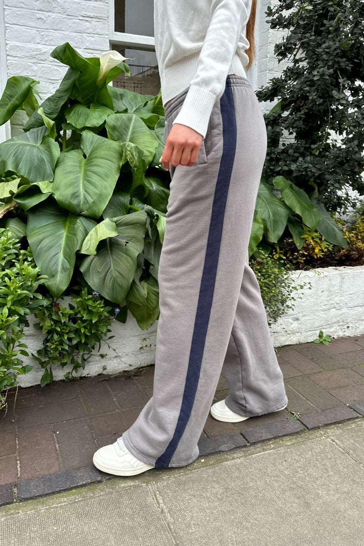 Anastasia Side Stripe Sweatpants | Dark Grey / S/M