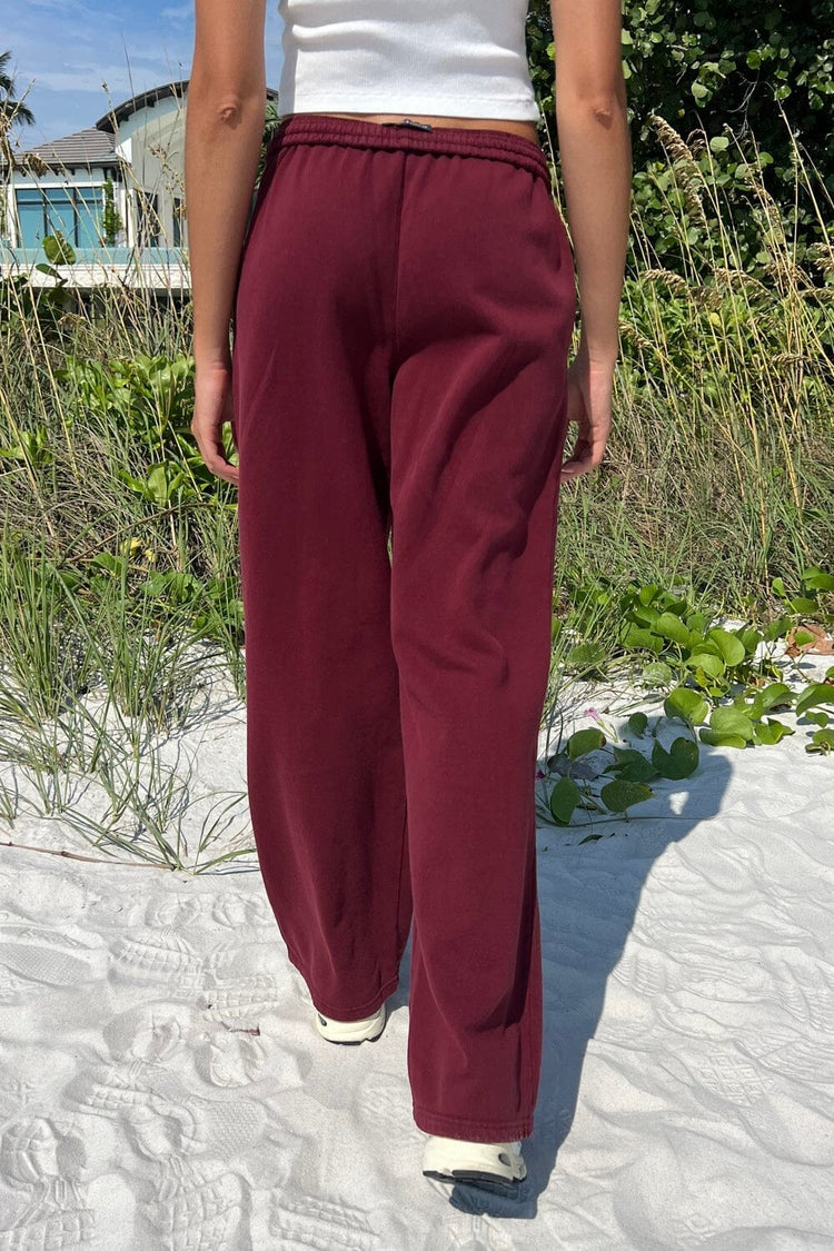 Anastasia Tie Sweatpants | Burgundy / XS/S