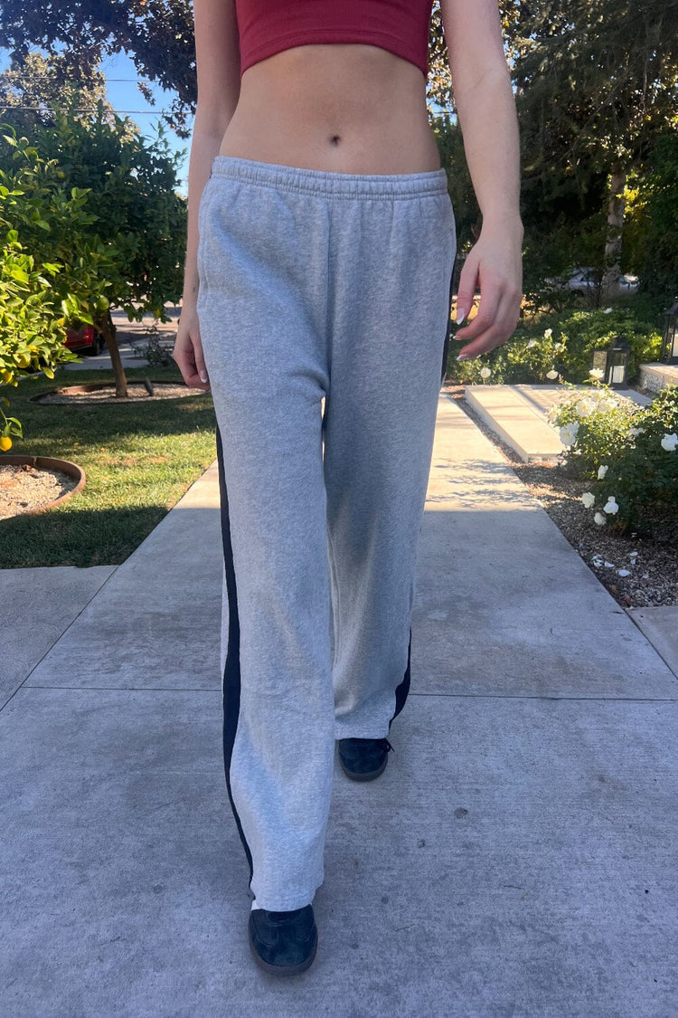 Anastasia Stripe Sweatpants | Heather Grey / S