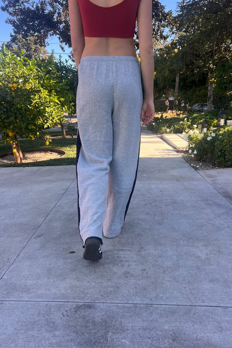 Anastasia Stripe Sweatpants | Heather Grey / S