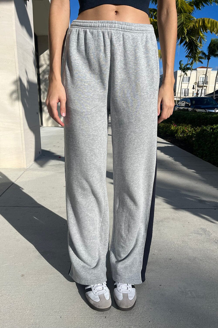 Anastasia Stripe Sweatpants | Heather Grey / S