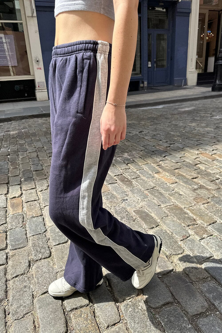 Anastasia Stripe Sweatpants | Classic Navy / S