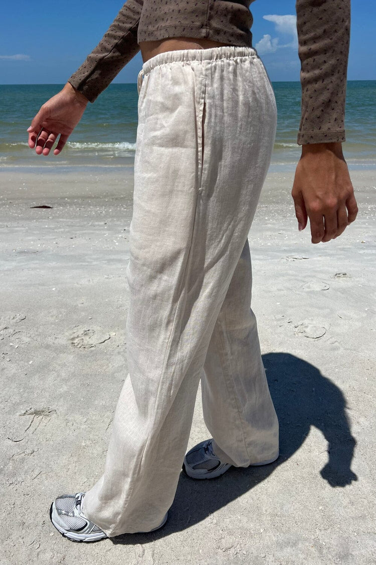 Anastasia Linen Pants | Light Pink / S