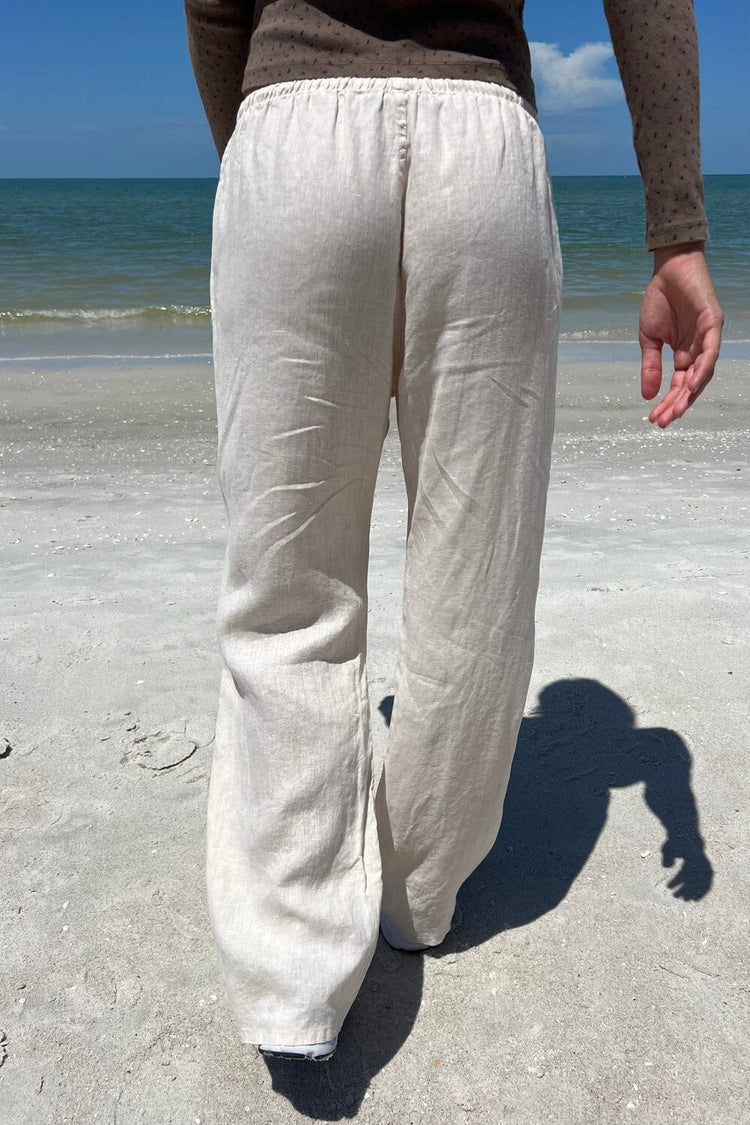 Anastasia Linen Pants | Light Pink / S