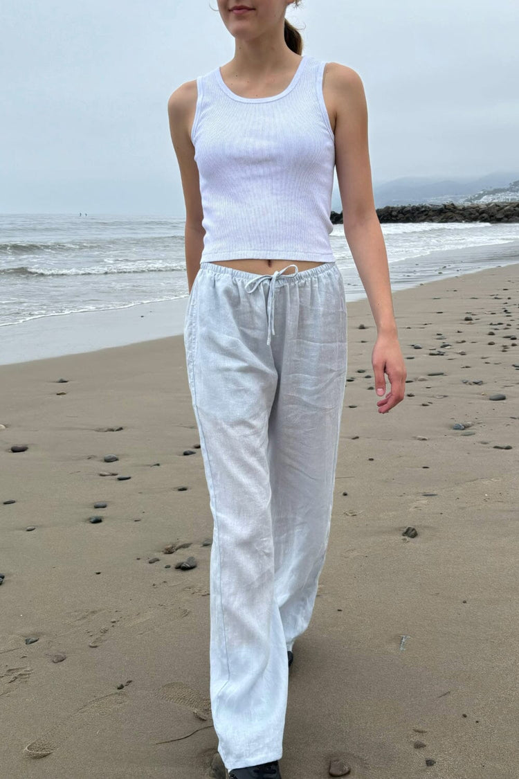 Anastasia Linen Pants | Light Blue / S