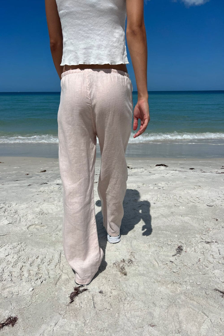 Anastasia Linen Pants | Rose Pink / S