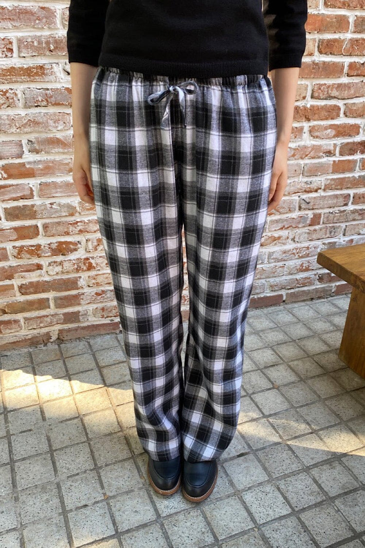 Noelia Plaid Pants | Black and White Plaid / XS/S