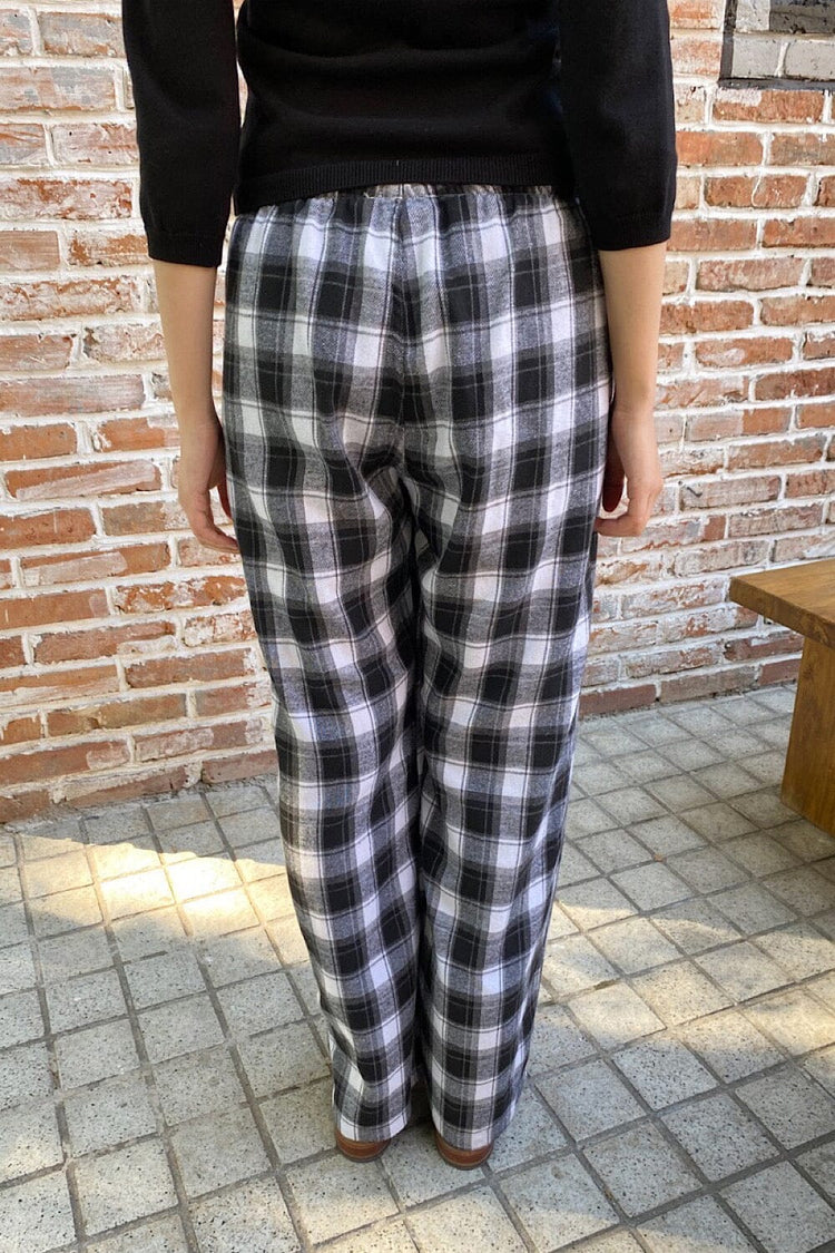 Noelia Plaid Pants | Black and White Plaid / XS/S