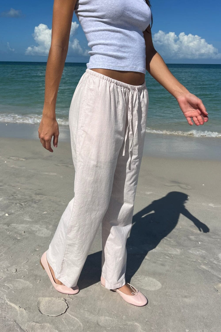 Anastasia Pants | Pink and White Stripes / S
