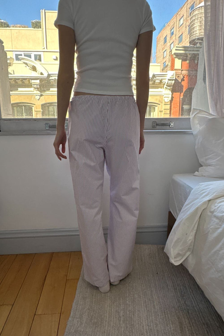 Anastasia Pants | White And Pink Stripes / S