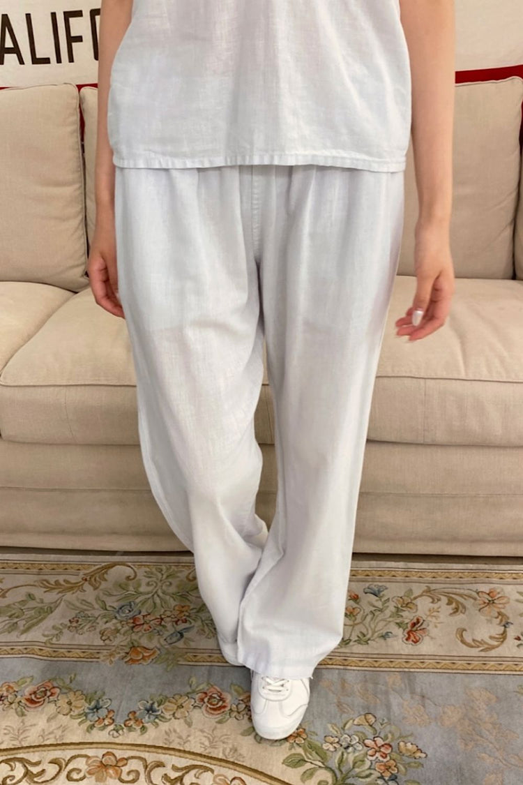 Nanda Pants | Light Blue Suede / S/M