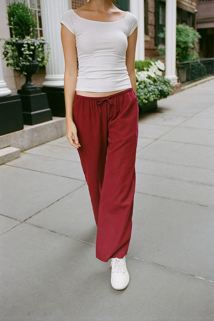 Nanda Pants | Burgundy / S/M