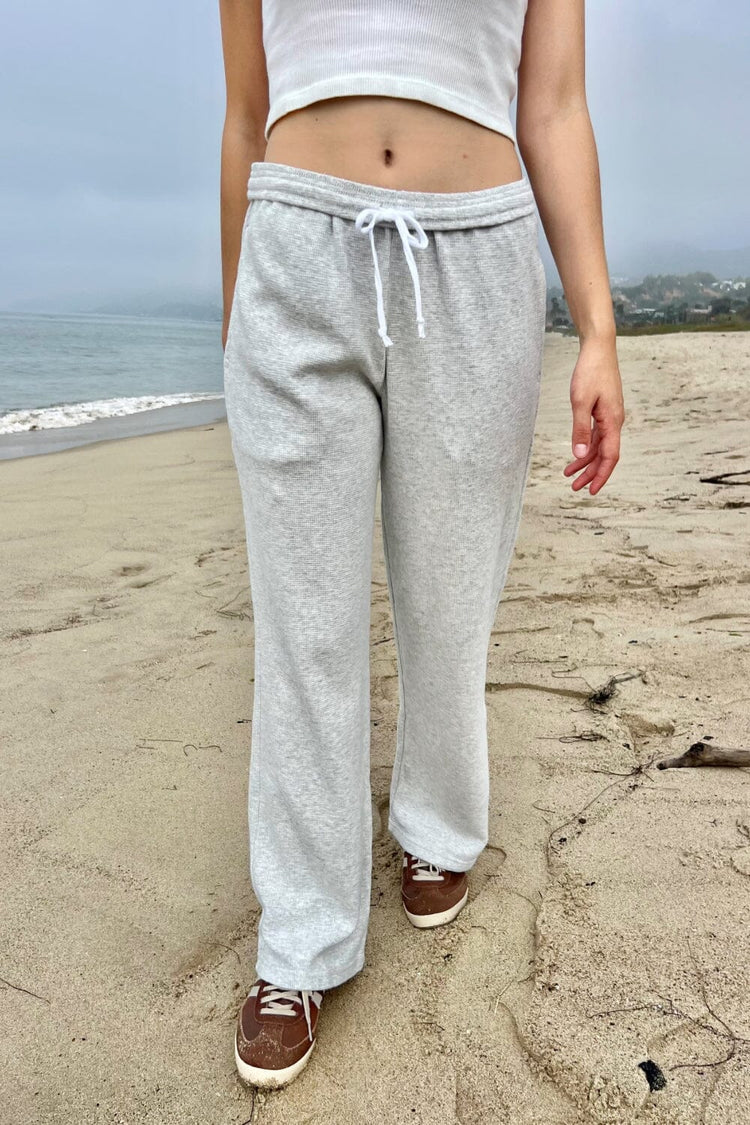 Anastasia Waffle Sweatpants | Light Heather Grey / S/M