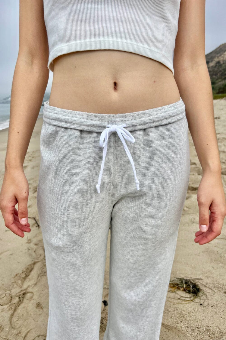 Anastasia Waffle Sweatpants | Light Heather Grey / S/M