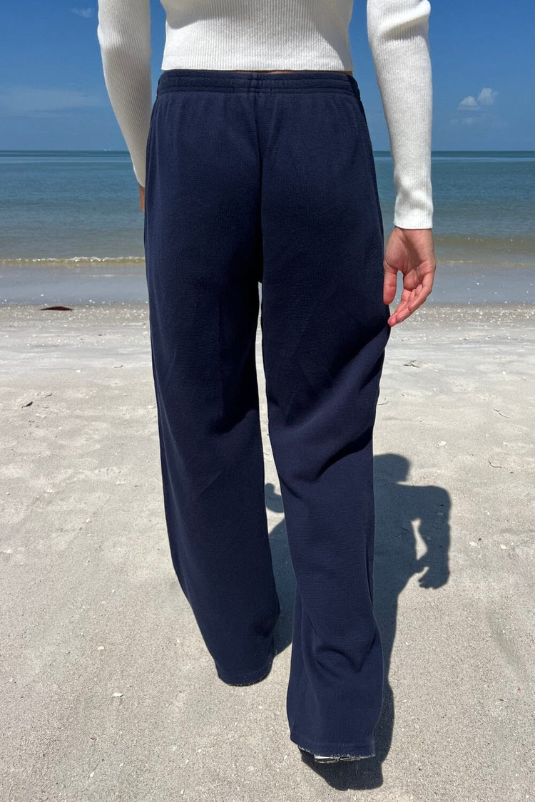 Anastasia Waffle Sweatpants | Navy Blue / S/M