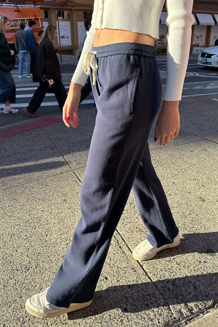 Anastasia Waffle Sweatpants | Navy Blue / S/M