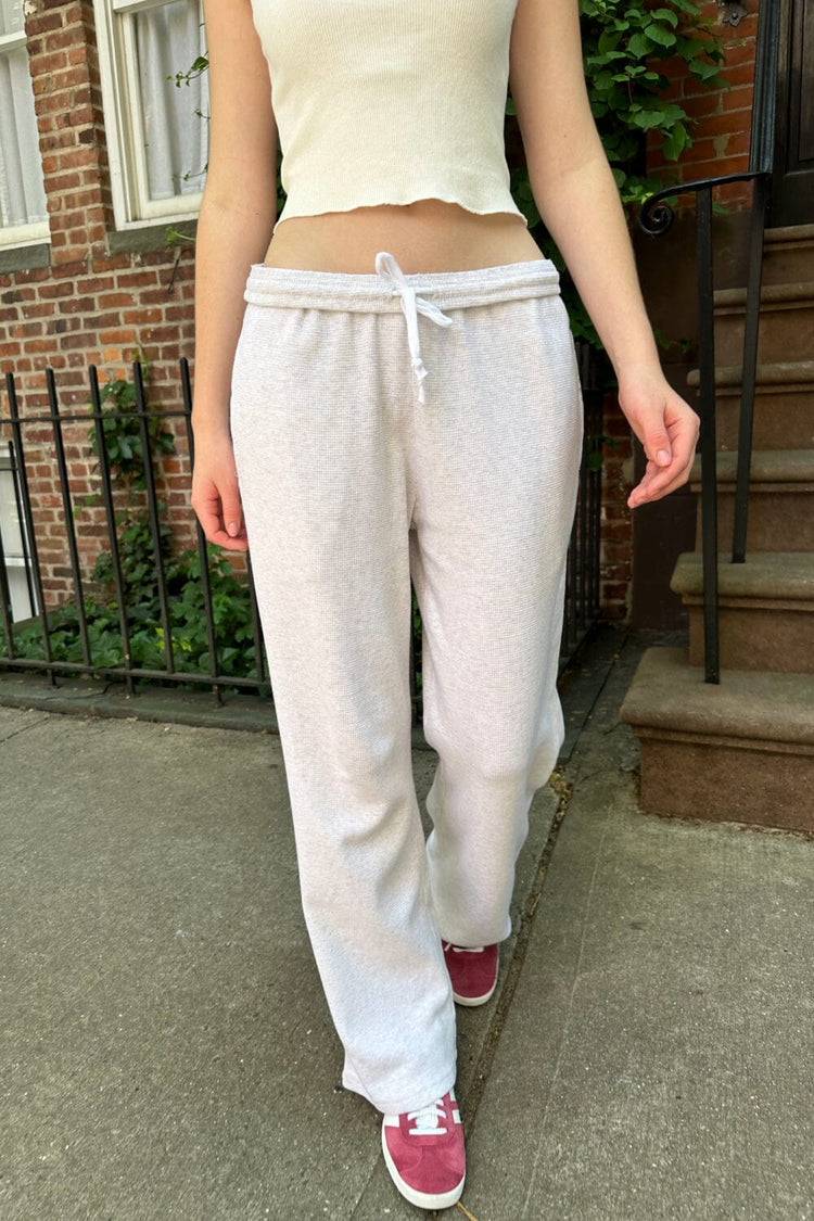 Anastasia Thermal Sweatpants | Light Silver Grey / S/M