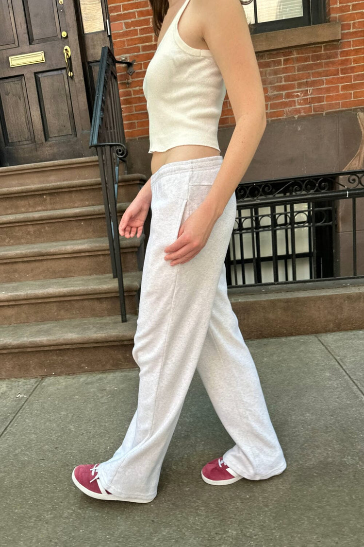 Anastasia Thermal Sweatpants | Light Silver Grey / S/M