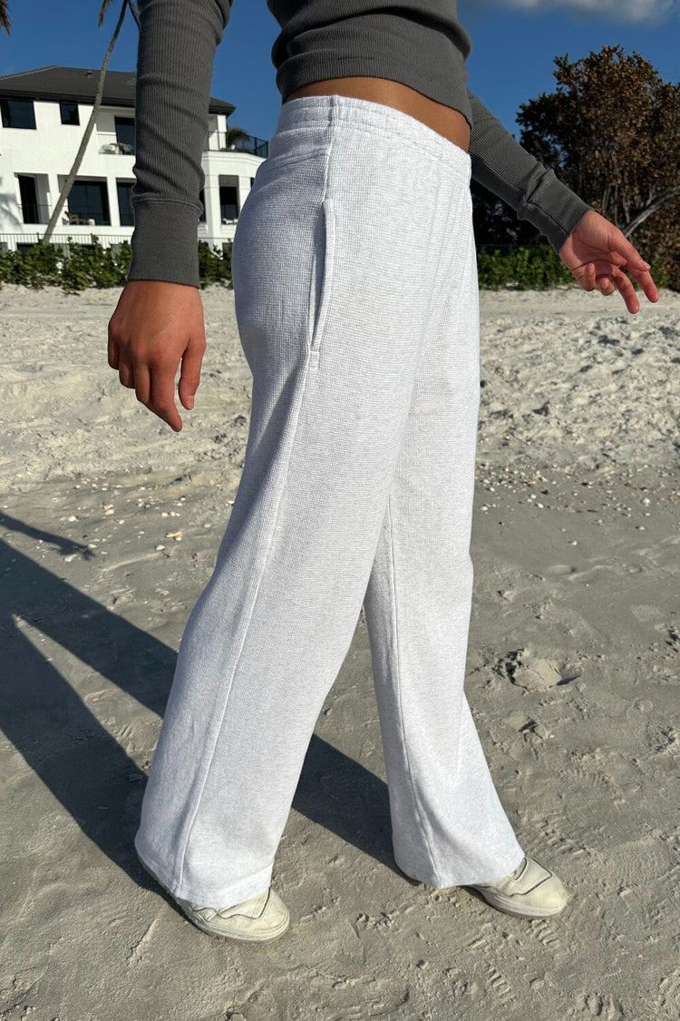 Anastasia Thermal Sweatpants | Silver Grey / S/M