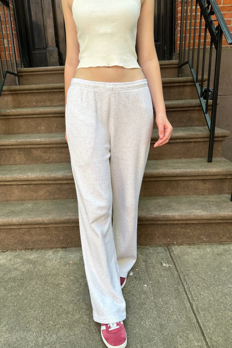 Anastasia Thermal Sweatpants | Light Silver Grey / S/M