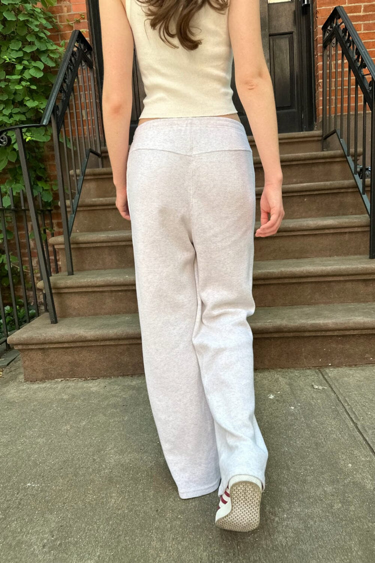 Anastasia Thermal Sweatpants | Light Silver Grey / S/M