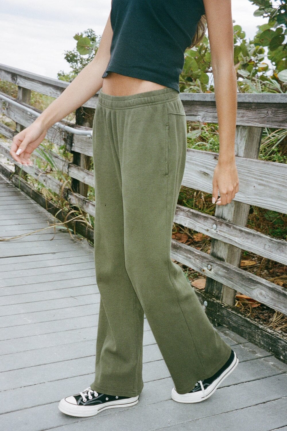 Anastasia Thermal Sweatpants | Olive / S/M