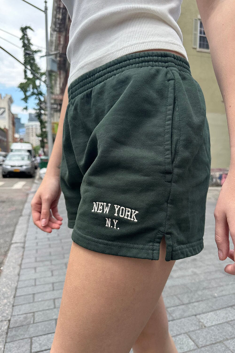 Rosa New York Fleece Sweatshorts | Dark Green / S
