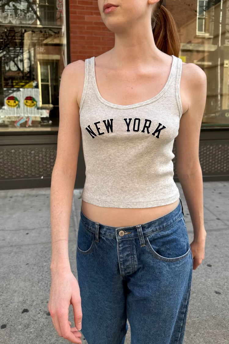 Beyonca New York Tank | Silver Grey / XS/S