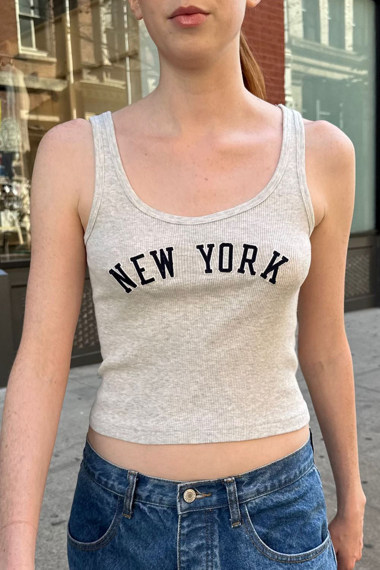 Beyonca New York Tank | Silver Grey / XS/S