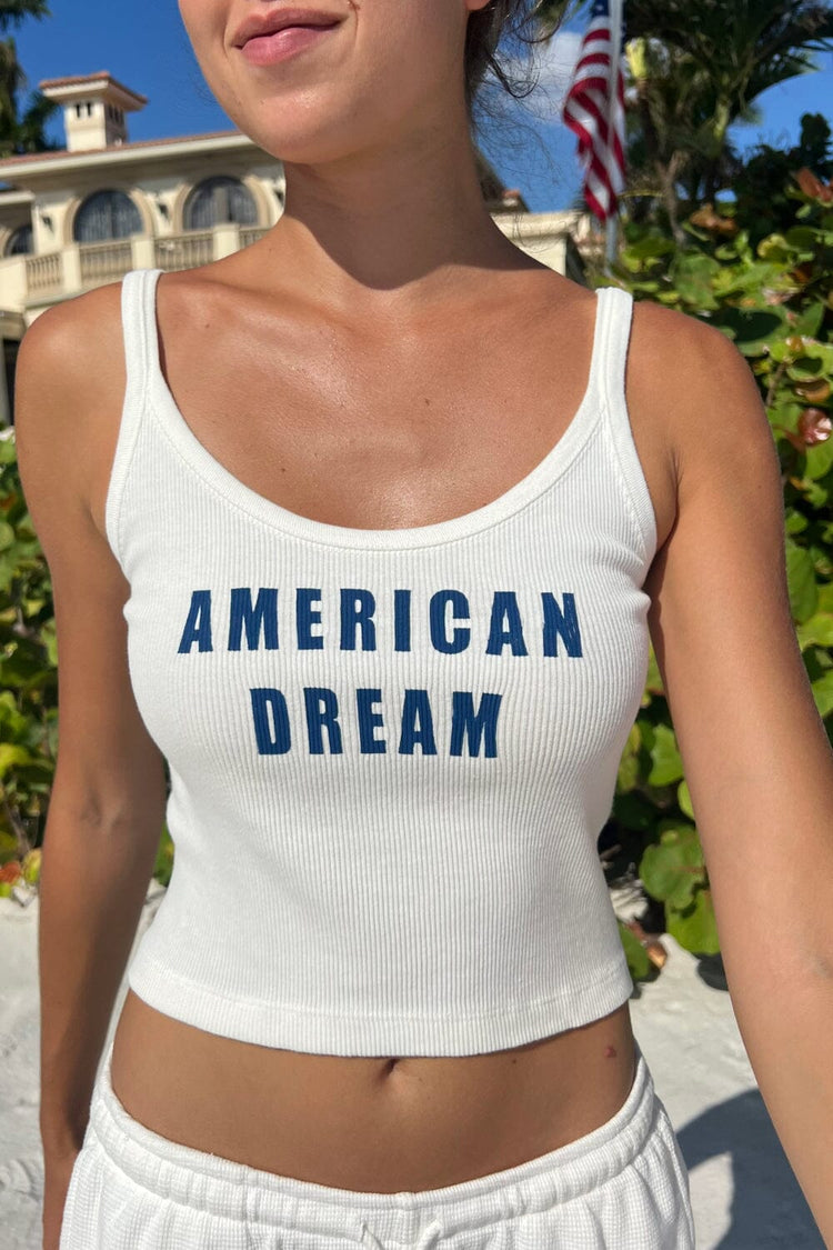 Beyonca American Dream Crop Top | White / S