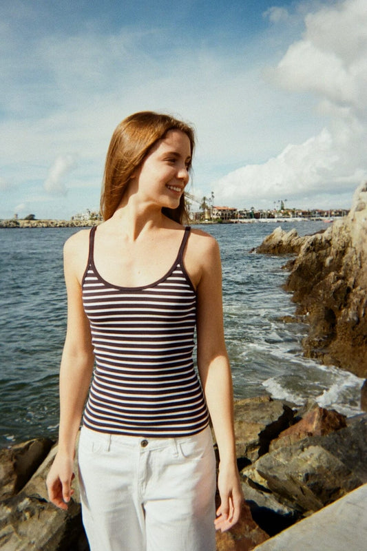 Navy Blue With White Stripes / XS/S