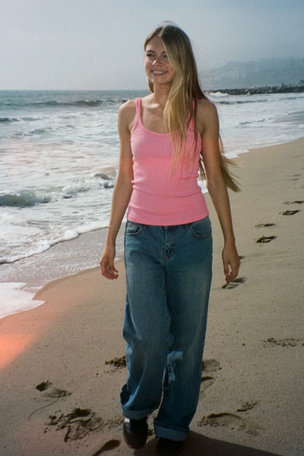 Beyonca Long Tank | Blush Pink / XS/S