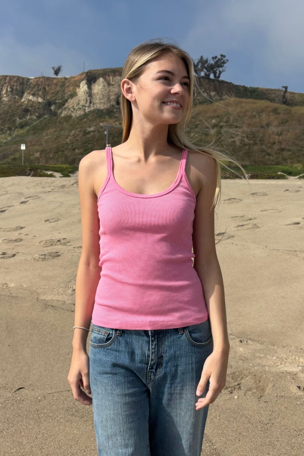 Beyonca Long Tank | Blush Pink / XS/S