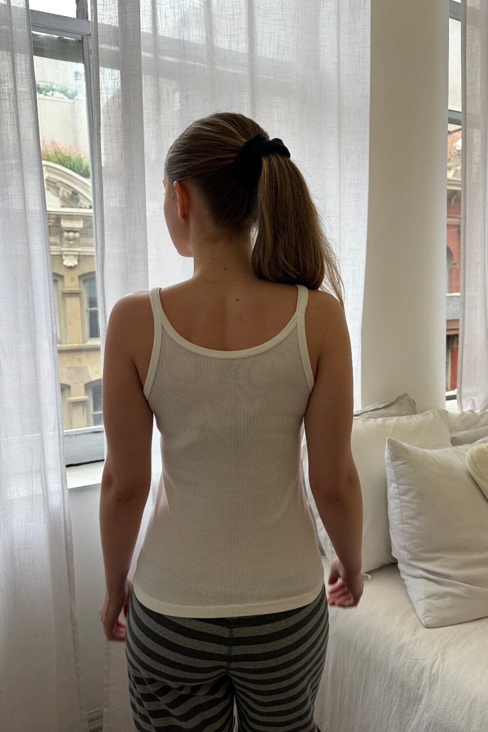 Beyonca Long Tank | White / XS/S